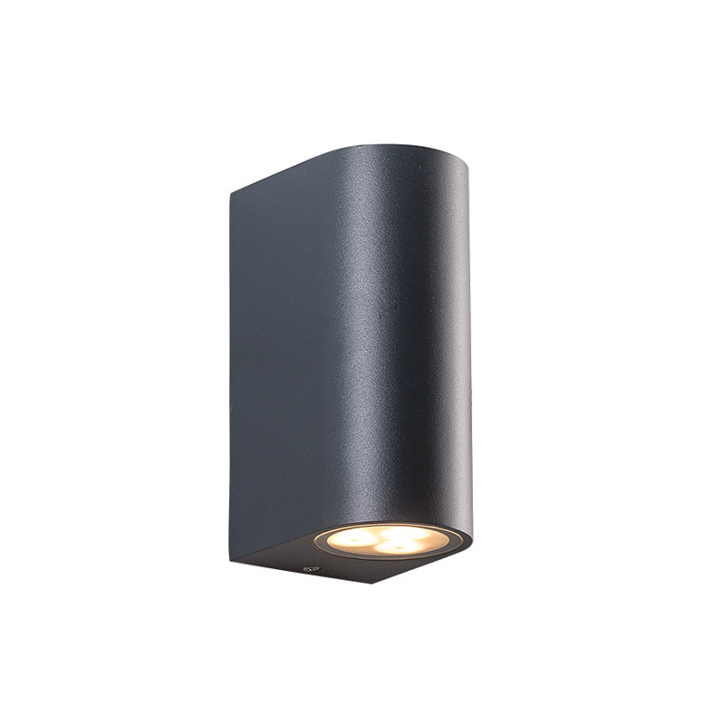 GU10 WALL LUMINAIRE PLASTIC 230V AC DARK GREY IP65 MAX.2X3W LED - ledmania.gr