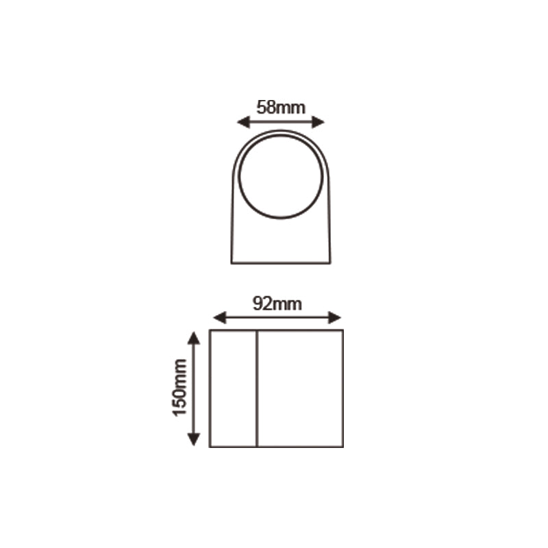 GU10 WALL LUMINAIRE PLASTIC 230V AC DARK GREY IP65 MAX.2X3W LED - ledmania.gr