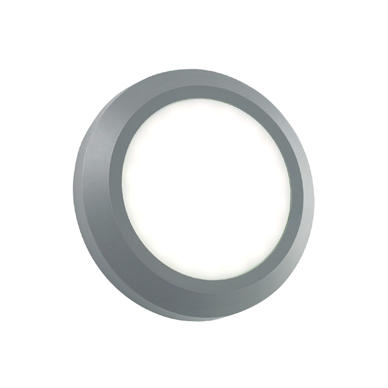 LED WALL ROUND LUMINAIRE GREY 230V AC IP65 4W 3000K 310LM RA80 - ledmania.gr