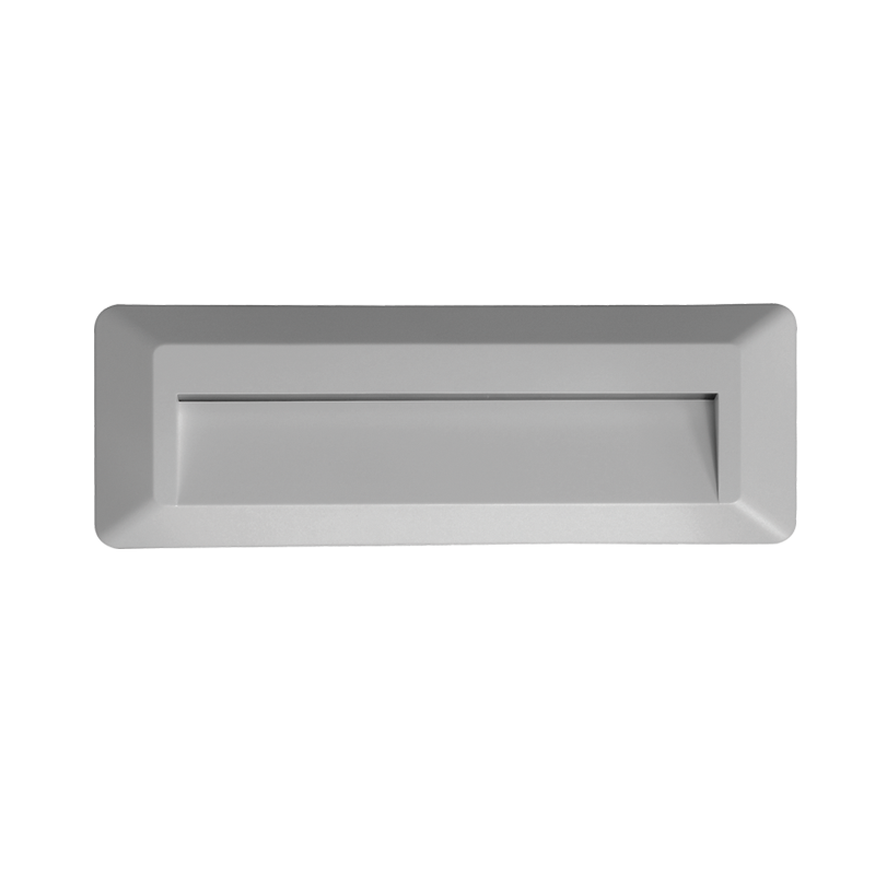 LED WALL RECTANGLE LUMINAIRE GREY 230V AC IP65 2W 3000K 100LM RA80 - ledmania.gr