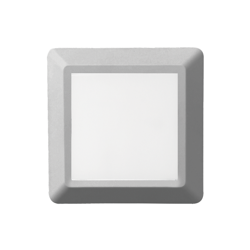 LED WALL SQUARE LUMINAIRE GREY 230V AC IP65 4W 3000K 270LM RA80 - ledmania.gr