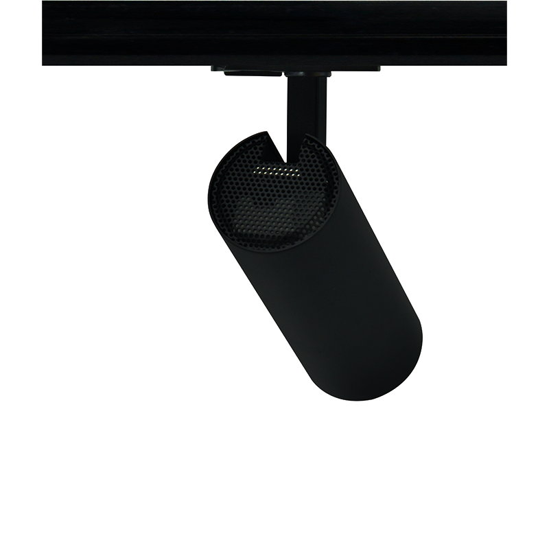 SAND BLACK LED TRACK LUMINAIRE 10W 3000K 1-PHASE 36° 1000LM 230V AC Ra80 Φ55*153MM 5YRS - ledmania.gr