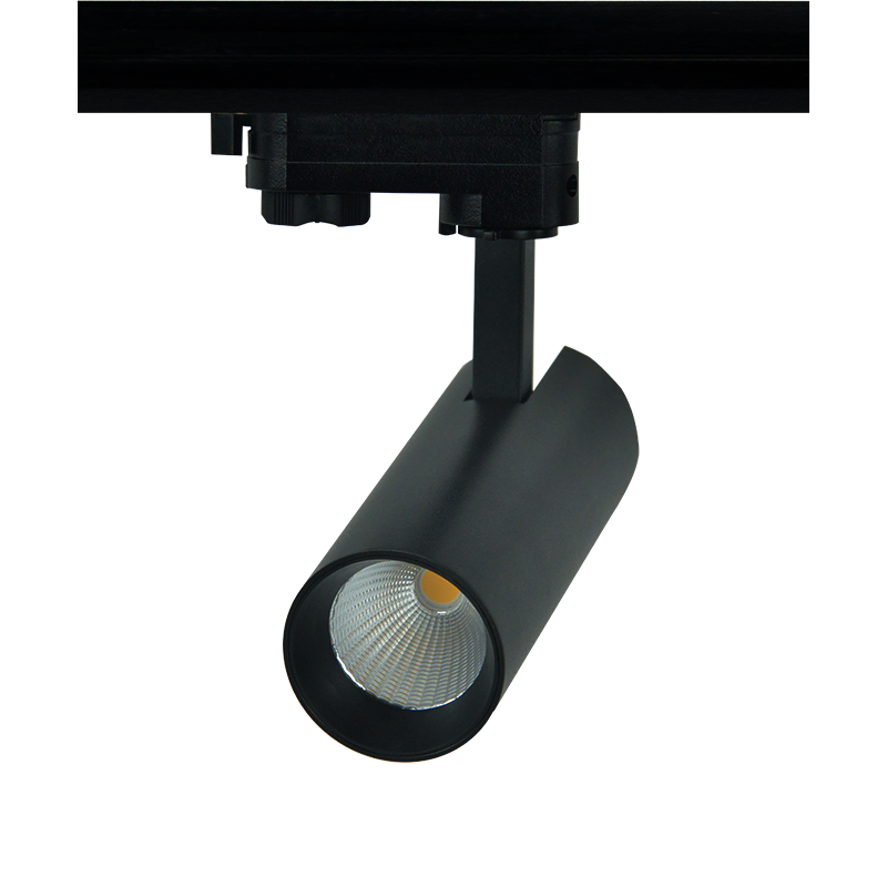 SAND BLACK LED TRACK LUMINAIRE 10W 3000K 3-PHASE 36° 1000LM 230V AC Ra80 Φ55*153MM 5YRS - ledmania.gr