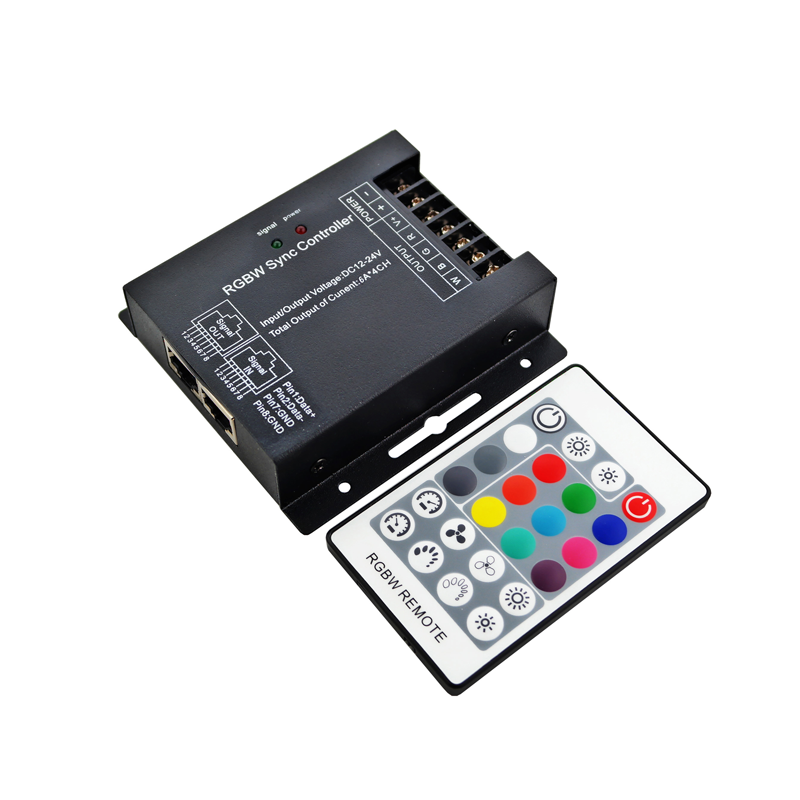 RGBW LED CONTROLLER 32A 384W/12V 768W/24V & RF REMOTE - ledmania.gr