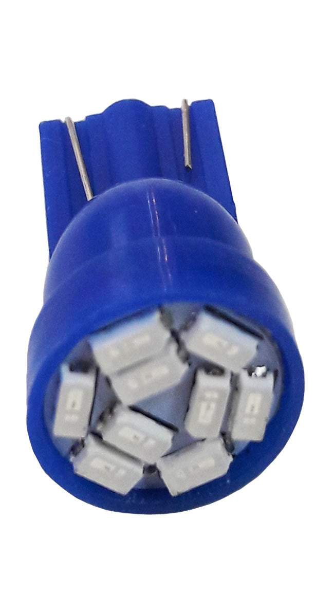 T10 194 W5W 168 Led Αυτοκινητου-150 Lumens-3014 Chip 9SMD DC12V-Μπλε-1τεμ. - ledmania.gr