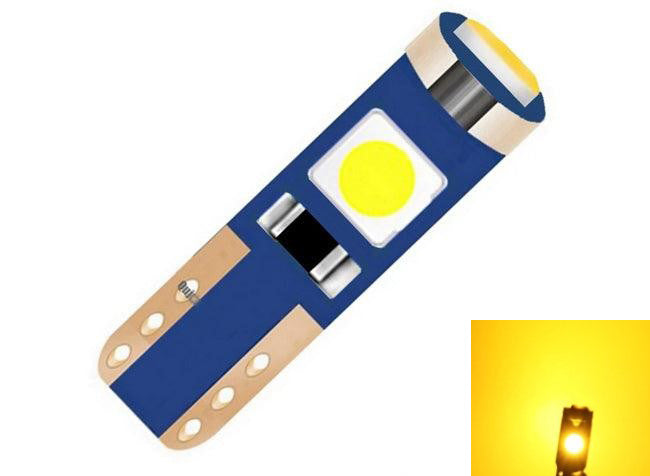 12V canbus T5 150 Lumens-Super Bright 3030 LED 3SMD Οργάνων Αυτοκινήτου Πορτοκαλι-1τεμ. - ledmania.gr