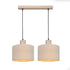 ^ΚΡΕΜΑΣΤΟ Φ/Σ 2ΧΕ27 CHIOS ΚΡΕΜ ΥΦΑΣΜΑ+ΞΥΛΟ 50X22XH130CM - ledmania.gr