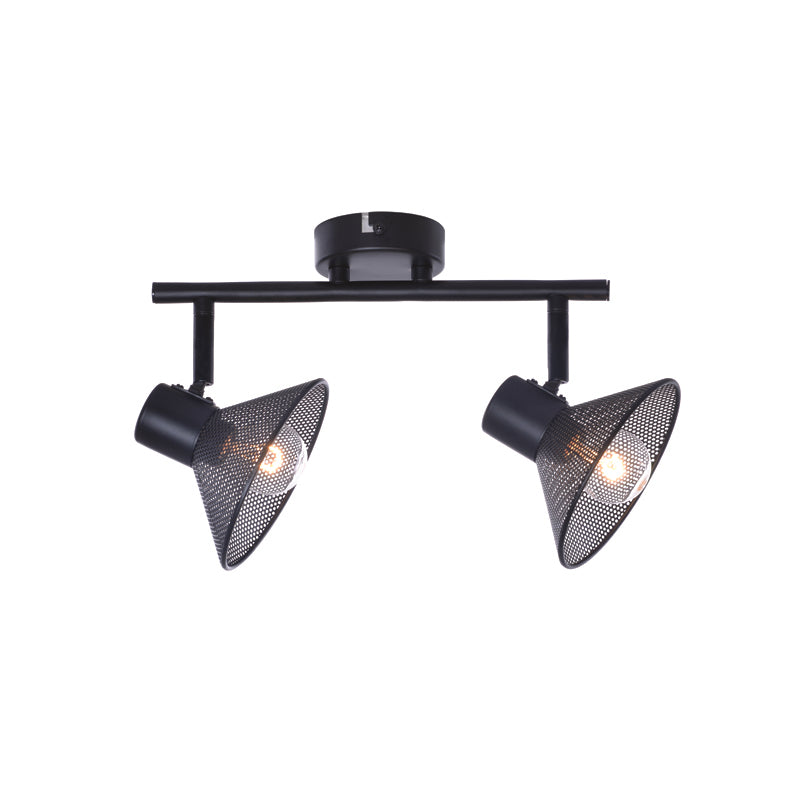 ΕΠΙΤΟΙΧΟ Φ/Σ 2ΧΕ14 PALOMA ΜΑΥΡΟ ΜΕΤΑΛΛΙΚΟ 32X13X19CM - ledmania.gr
