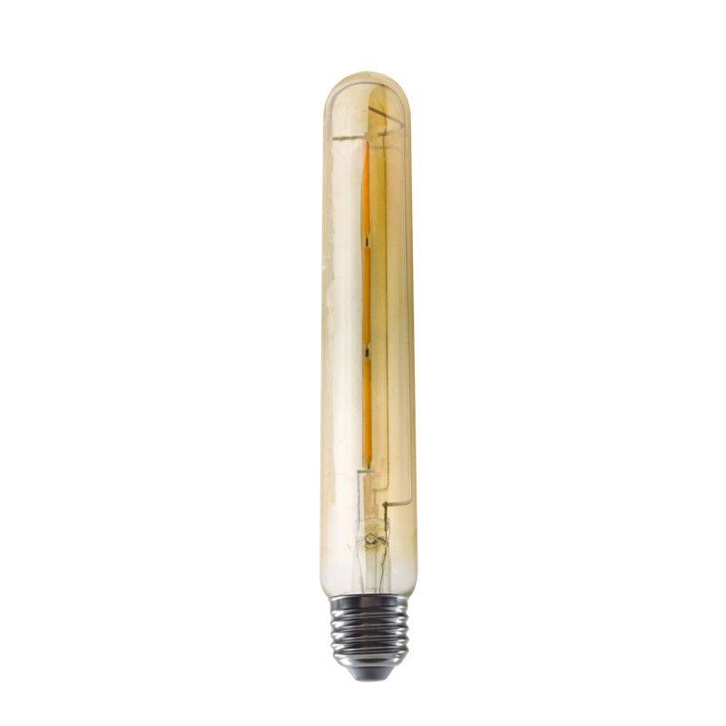 LED FILAMENT E27 DIM T30 AMBER 185mm 4W 2700K 230V AC  480LM RA80 - ledmania.gr