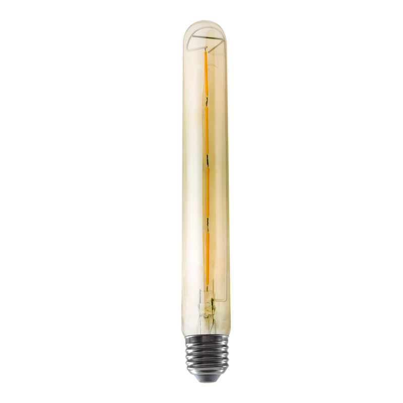 LED FILAMENT E27 DIM T30 AMBER 225mm 4W 2700K 230V AC  480LM RA80 - ledmania.gr