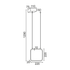 ^ΚΡΕΜΑΣΤΟ Φ/Σ LED 9W 3000K 870LM ΜΑΥΡΟ ΜΕΤΑΛΛΙΚΟ 22X11XH129CM SYMETRIA - ledmania.gr