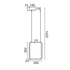 ^ΚΡΕΜΑΣΤΟ Φ/Σ LED 15W 3000K 1390LM ΜΑΥΡΟ ΜΕΤΑΛΛΙΚΟ 26X14XH142CM SYMETRIA - ledmania.gr