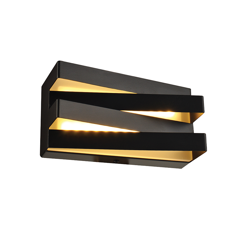 ^ΕΠΙΤΟΙΧΟ Φ/Σ LED 12W 3000K 960LM ΜΑΥΡΟ ΜΕΤ/ΚΟ 20X11X9CM MILANO - ledmania.gr