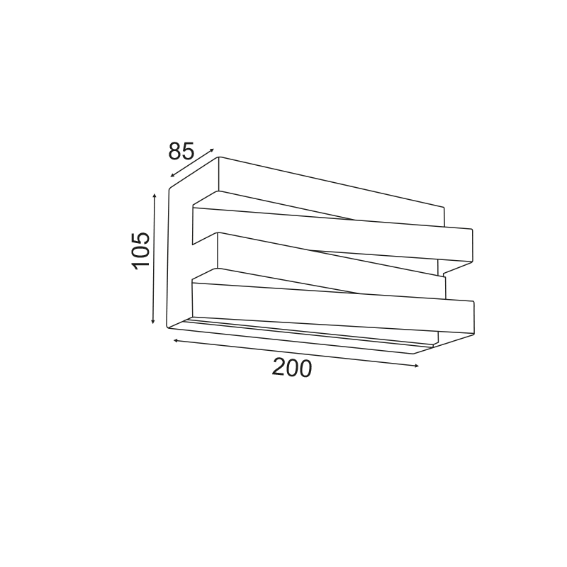 ^ΕΠΙΤΟΙΧΟ Φ/Σ LED 12W 3000K 960LM ΣΚΟΥΡΟ ΧΡΥΣΟ ΜΕΤ/ΚΟ 20X11X9CM MILANO - ledmania.gr