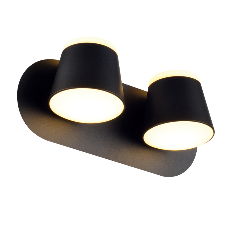 ^ΕΠΙΤΟΙΧΟ Φ/Σ LED 16W 3000K 1280LM ΜΑΥΡΟ ΜΕΤ/ΚΟ 27X12X11CM LUCIDO - ledmania.gr