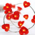 20LED ΛΑΜΠ.ΜΠΑΤΑΡΙΑΣ ACRILIC RED HEART ΑΣΗΜΙ ΚΑΛ. ΧΑΛΚΟΥ 200CM - ledmania.gr
