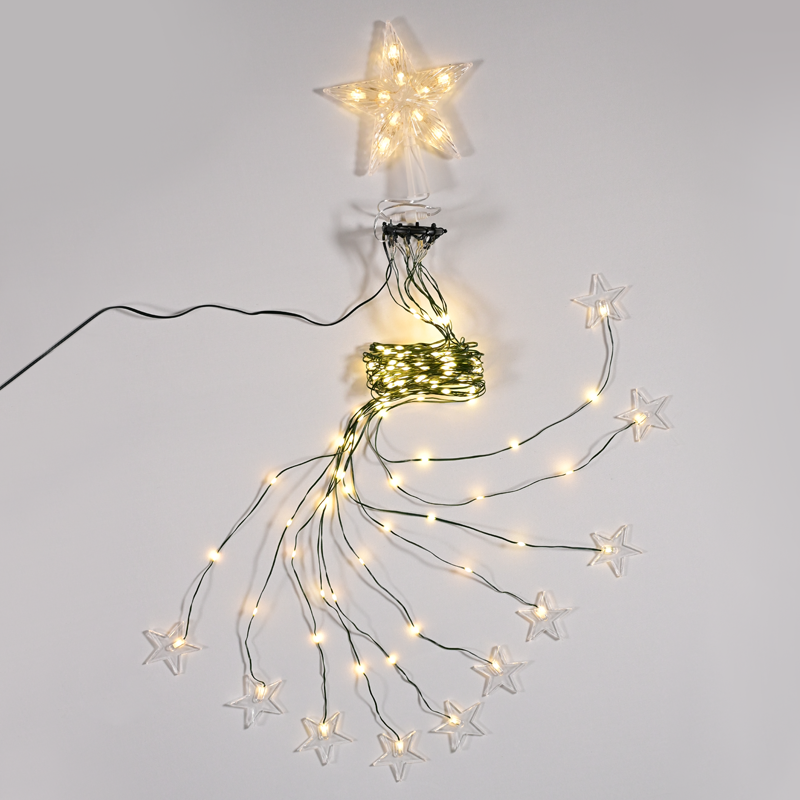 190 LED ΧΤΑΠΟΔΙ ΛΑΜΠ. ΜΕ ΑΣΤΕΡΙ,WW, USB REMOTE ΜΕ 8 ΠΡΟΓΡ., 10 ΟΥΡΕΣ IP44, 10*180cm, 5m ΚΑΛΩΔ ΤΡΟΦ. - ledmania.gr
