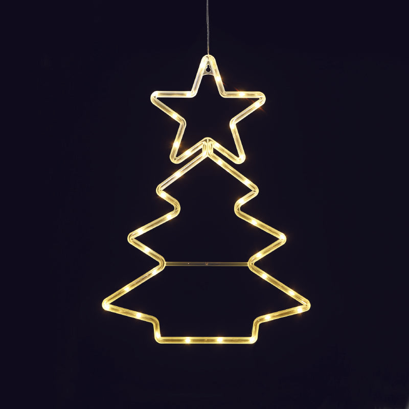 "PLASTIC XMAS TREE" 36 LED ΛΑΜΠΑΚΙΑ WW ΜΠΑΤ. (3ΧΑΑ)/USB, IP20, 32*0.5*44.5 - ledmania.gr