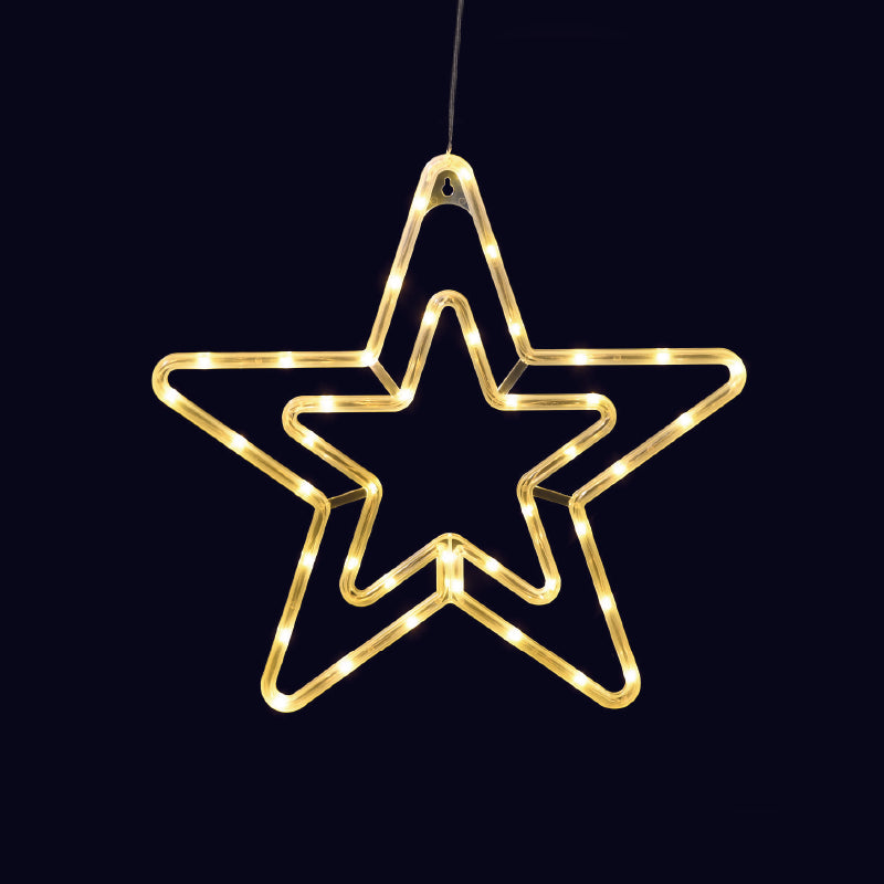 "PLASTIC STAR" 42 LED ΛΑΜΠΑΚΙΑ WW ΜΠΑΤ. (3ΧΑΑ)/USB, IP20, 36*0.7*34 - ledmania.gr