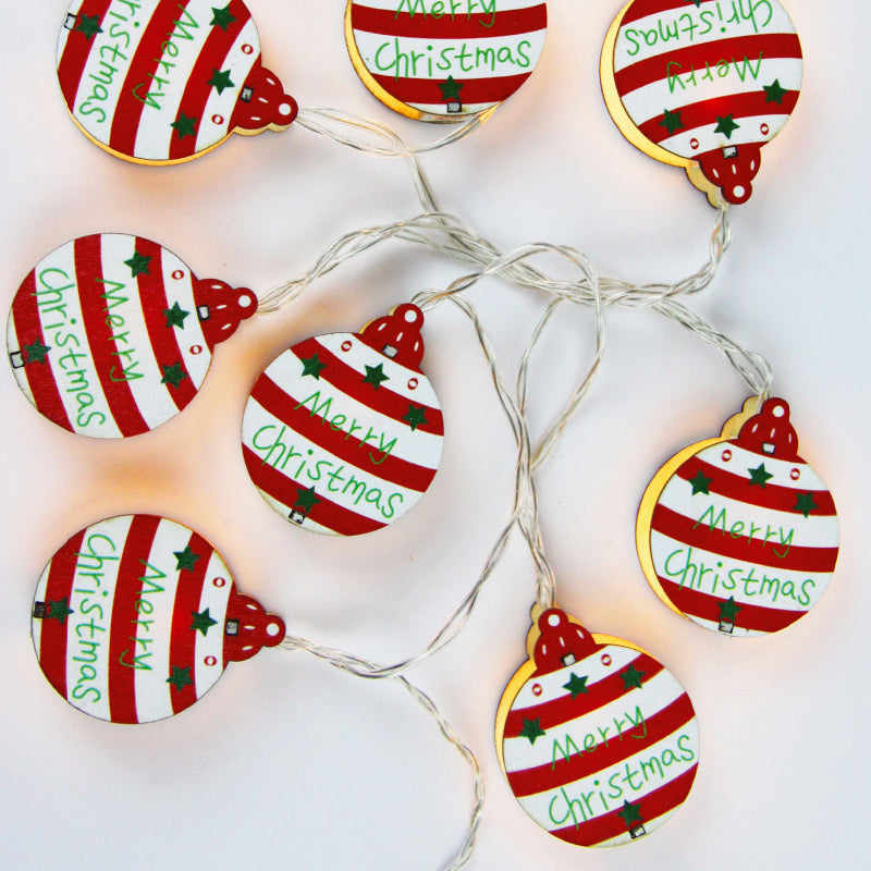 ^WOODEN XMAS BALL  10 LED ΛΑΜΠ  ΣΕΙΡΑ  ΘΕΡΜΟ ΣΤΑΘΕΡΟ ΜΠΑΤ (2ΧΑΑ) 1,35m IP20 0,3m ΚΑΛ^ - ledmania.gr