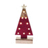 WOODEN RED TREE GOLD GLITTER STAR 10 MINI LED ΛΑΜΠ. ΜΠΑΤ. (2xAA) ΘΕΡΜΟ IP20 12.5X4.5X27CM - ledmania.gr