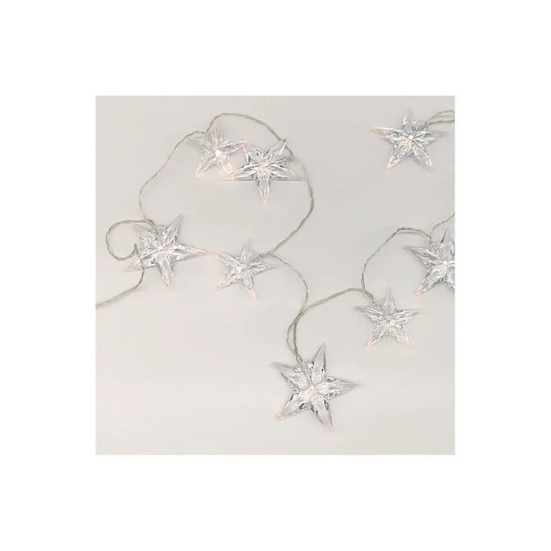 10LED "PLASTIC BIG&MEDIUM STARS"LED ΛΑΜΠ. ΣΕΙΡΑ ΜΠΑΤ. (3xAA), WW,IP20, 135+30cm, ΔΙΑΦ. ΚΑΛ. ΤΡΟΦ. - ledmania.gr