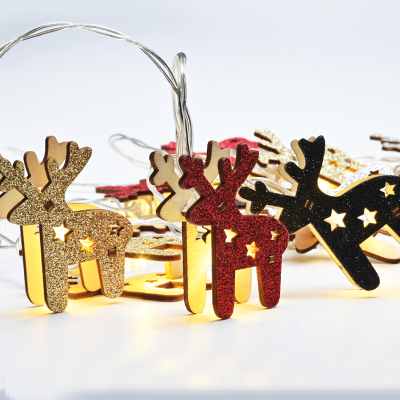 “WOODEN DEER RED-BLACK-GOLD-SILVER” 10LED ΛΑΜΠΑΚ ΣΕΙΡ ΜΠΑΤ(3xAA)WW, IP20, 135+30cm, ΔΙΑΦ ΚΑΛ ΤΡΟΦ - ledmania.gr