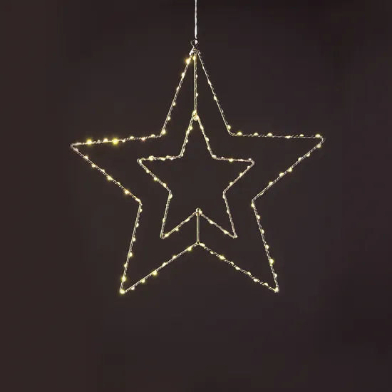 113LED ΔΙΠΛΟ ΑΣΤΕΡΙ ΣΤΑΘΕΡΟ 56CM 230V ΘΕΡΜΟ - ledmania.gr