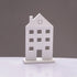 ^WOODEN DECORATIVE WHITE HOUSE WITH BASE ΔΙΑΚΟΣΜΗΤΙΚΟ ΜΟΤΙΦ 14*5*23cm^ - ledmania.gr
