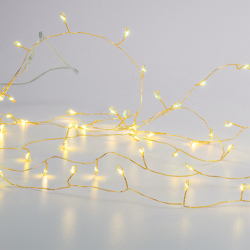 300 CLUSTER LED ΛΑΜΠΑΚ ΣΕΙΡΑ, WW, ΧΡΥΣΟ ΚΑΛΩΔ. ΧΑΛΚΟΥ,ΑΝΤΑΠΤ.(4.5VDC) & 8 ΠΡΟΓΡΑΜ.,IP44 3m+3m 6W - ledmania.gr