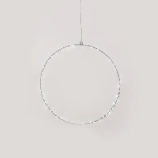 ΜΕΤΑΛΛΙΚΟΣ ΚΥΚΛΟΣ ΜΕ 55LED ΣΤΑΘΕΡΑ Ø40CM ΨΥΧΡΟ - ledmania.gr