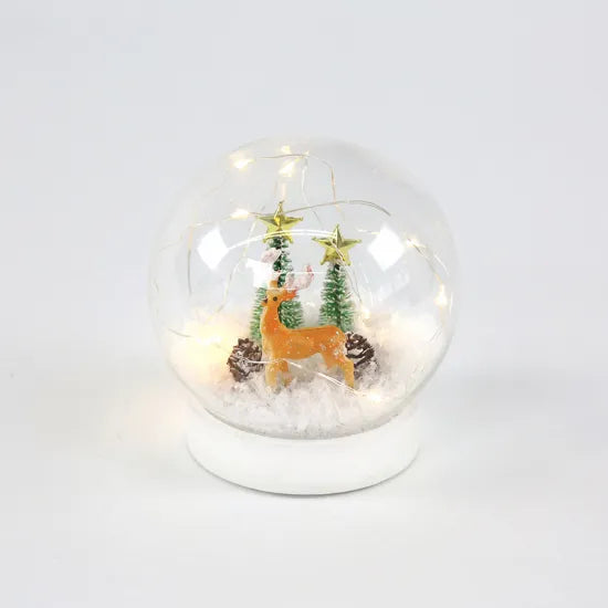 ΧΡΙΣΤ/ΚΟ ΔΙΑΚ/ΚΟ ΓΥΑΛΙΝΗ ΜΠΑΛΑ ΧΙΟΝΙΟΥ REINDEER10LED ΘΕΡΜΟ ΜΠΑΤΑΡΙΑΣ 2*ΑΑΑ - ledmania.gr