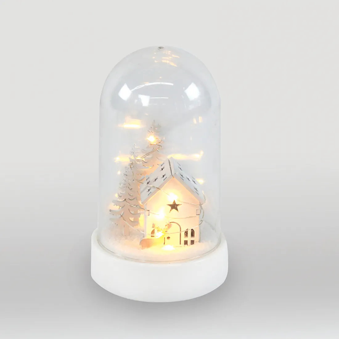 ΧΡΙΣΤ/ΚΟ ΔΙΑΚ/ΚΟ PLASTIC SNOWBALL HOME 10LED ΘΕΡΜΟ ΜΠΑΤΑΡΙΑΣ 3*ΑΑ - ledmania.gr