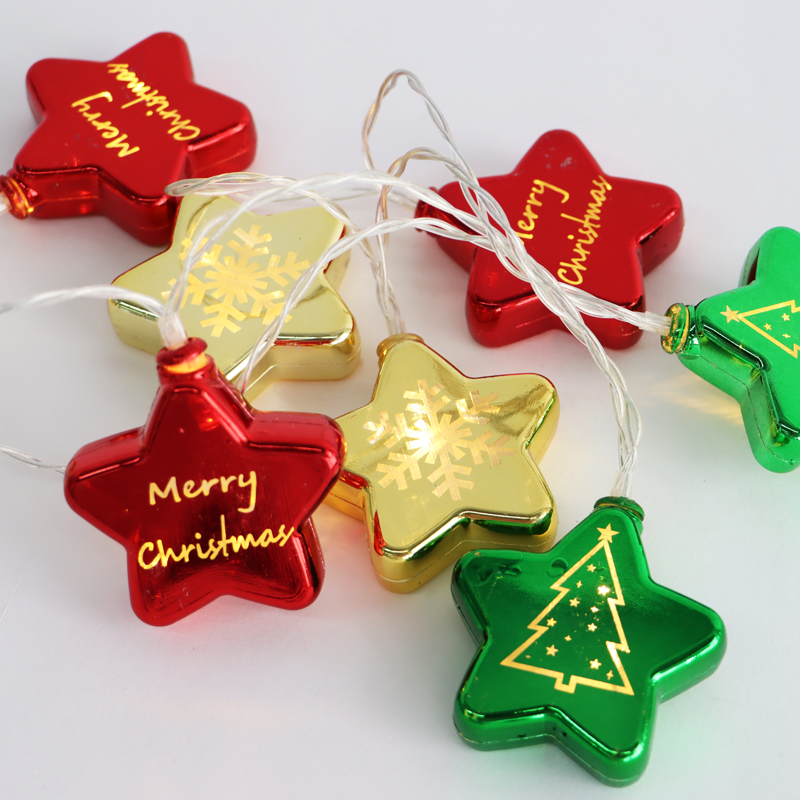 XMAS PLASTIC STAR,10 LED ΛΑΜΠ. ΣΕΙΡΑ,ΜΠΑΤ. (2xAA),WW,IP20,15cm ,150+30cm ΚΑΛ. ΤΡΟΦ. - ledmania.gr