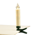 “10 WHITE MINI CLIPS CANDLES”, 10*1 LED ΛΑΜΠ. ΜΠΑΤ. (10*AAA), IR CONTROL., WW,IP20, φ1.5X10.5cm - ledmania.gr