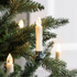 “10 WHITE MINI CLIPS CANDLES”, 10*1 LED ΛΑΜΠ. ΜΠΑΤ. (10*AAA), IR CONTROL., WW,IP20, φ1.5X10.5cm - ledmania.gr