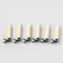 “6 WHITE MINI CLIPS CANDLES”, 6*1 LED ΛΑΜΠ. ΜΠΑΤ. (6*AAA), WW,IP20, φ1.5X10.5cm - ledmania.gr