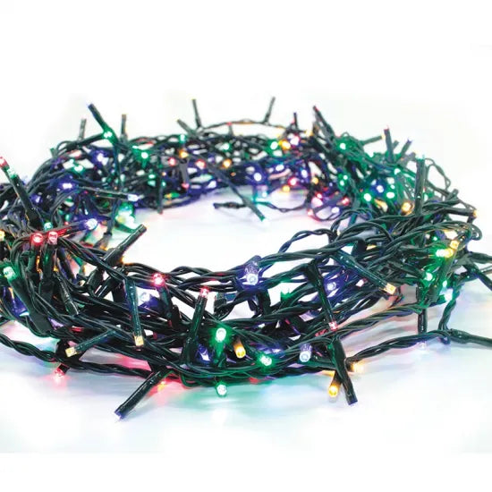 100LED ΛΑΜΠ.ΣΕ ΣΕΙΡΑ 8 ΠΡΟΓΡΑΜΜΑΤΑ ΠΟΛΥΧΡΩΜΑ 5m 230V IP44 ΠΡΑΣΙΝΟ ΚΑΛ. - ledmania.gr