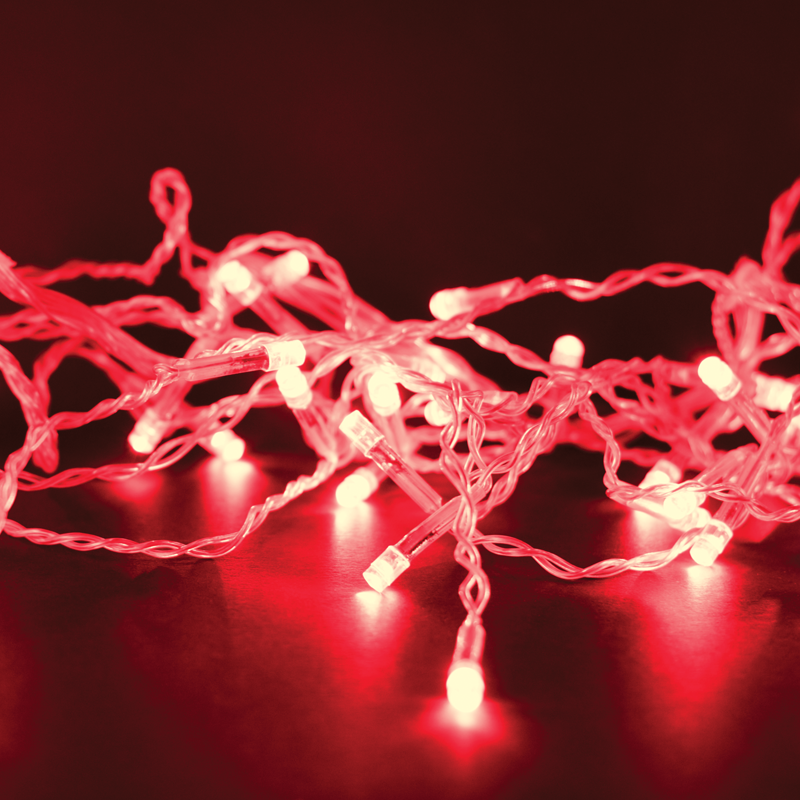 100LED ΛΑΜΠ ΣΕ ΣΕΙΡΑ 5cm ΚΟΚΚΙΝΑ ΑΝΤΑΠΤ 31VDC&ΕΠΕΚΤ MAX 6ΣΕΤ IP44 3m ΔΙΑΦ ΚΑΛΩΔ - ledmania.gr