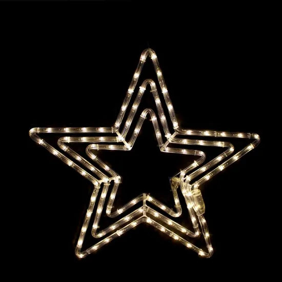 3 STARS" 108 LED ΣΧΕΔΙΟ 4.5m ΜΟΝΟΚΑΝΑΛ ΦΩΤΟΣΩΛ ΘΕΡΜΟ ΛΕΥΚΟ ΜΗΧΑΝΙΣΜΟ FLASH IP44 56cm 1.5m ΚΑΛ. - ledmania.gr