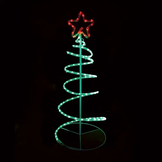 SPIRAL TREE 120 LED ΣΧΕΔΙΟ 5m ΜΟΝΟΚΑΝΑΛ ΦΩΤΟΣΩΛ RED-GREEN IP44 40x40x90cm 1.5m ΚΑΛ. - ledmania.gr
