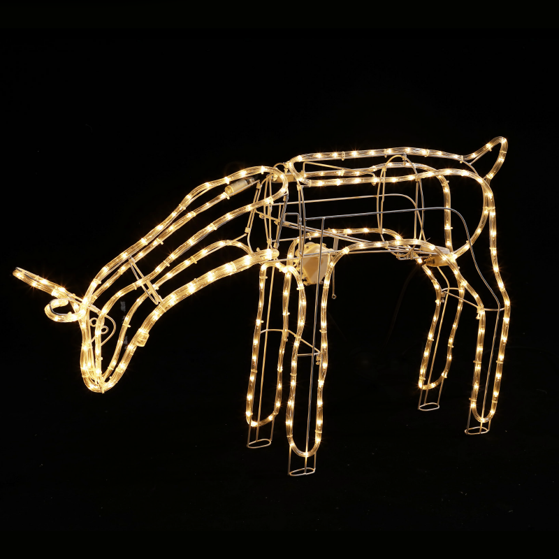 FEEDING REINDEER WITH MOTOR 240 LED 10m ΜΟΝΟΚ. ΦΩΤ. ΘΕΡΜΟ ΛΕΥΚΟ.ΣΤΑΘΕΡΟ IP65 110*25*65cm 1,5m ΚΑΛ. - ledmania.gr