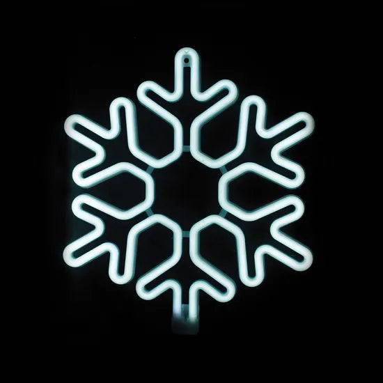 ΧΙΟΝΙΦΑΔΑ NEON 40X40CM ΜΕ 300LED ΦΩΤΟΣΩΛΗΝΑ ΨΥΧΡΟ - ledmania.gr