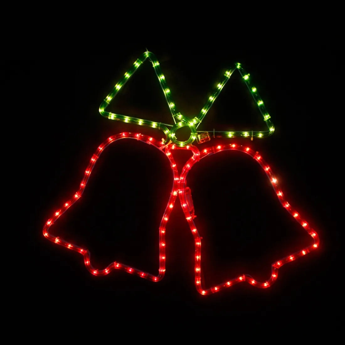 DOUBLE BELLS 108 ΛΑΜΠΑΚ ΣΧΕΔΙΟ 3m ΜΟΝΟΚΑΝΑΛ ΦΩΤΟΣΩΛ GREEN-RED ΜΗΧΑΝΙΣΜΟ FLASH IP44 55x55cm 1.5m - ledmania.gr