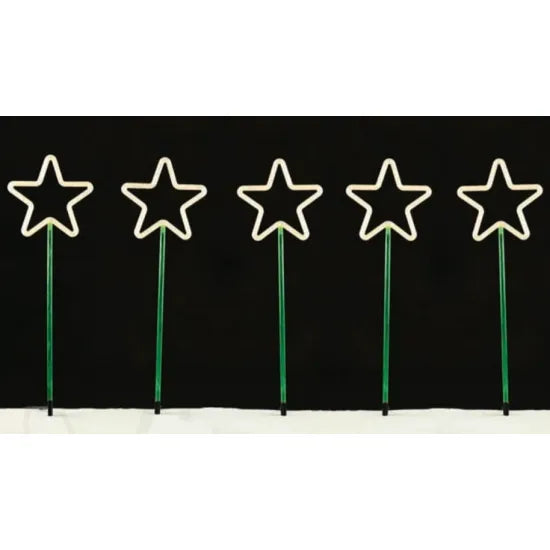 SET 5τεμ. 400LED PLASTIC GARDEN STAR ΜΕ 8 ΠΡΟΓΡΑΜΜΑΤΑ 230V ΘΕΡΜΟ - ledmania.gr