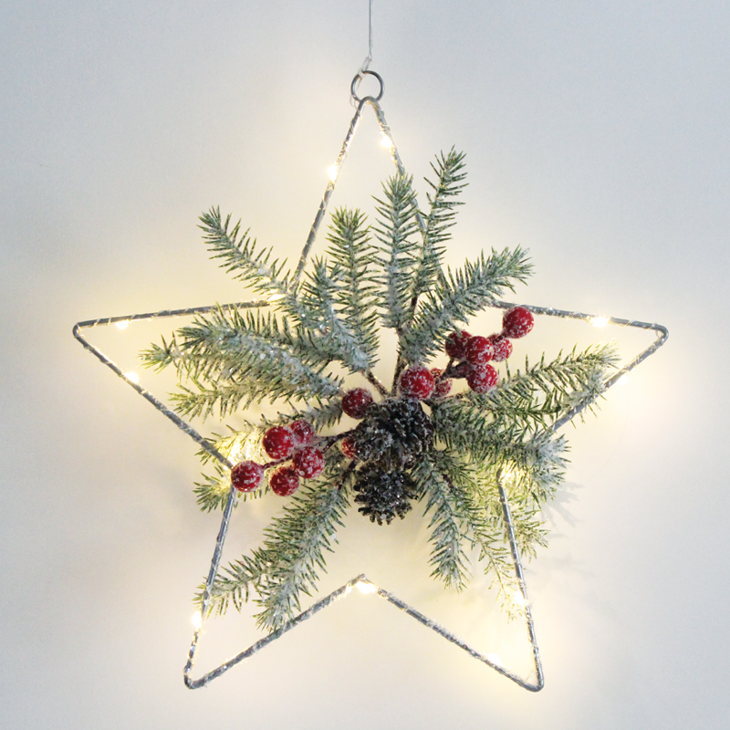 “HANGING STAR” 15 MINI LED WW Λ/ΚΙΑ ΜΠ/ΡΙΕΣ (3AA) IP20 30X30CM, 30CM ΔΙΑΦ. ΚΑΛΩΔΙΟ - ledmania.gr