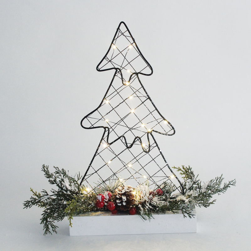 “TREE TABLE LIGHTS” 30 MINI LED WW Λ/ΚΙΑ ΜΠ/ΡΙΕΣ (3AA) IP20 25x5x40CM - ledmania.gr