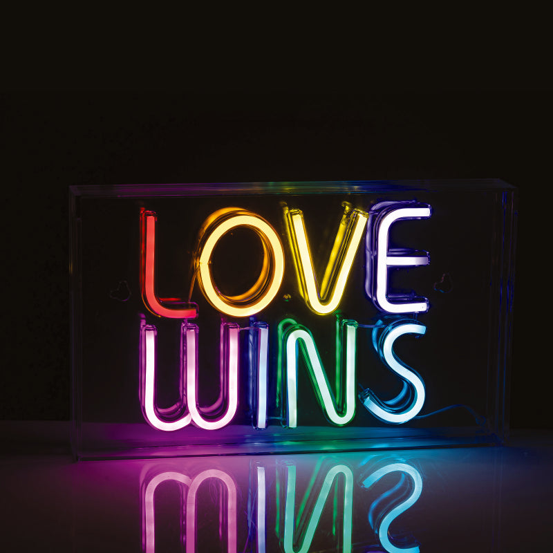 LOVE WINS 120 NEON LED ΛΑΜΠ USB ΚΑΛ 2m ΠΟΛΥΧΡΩΜΑ IP20 31*4,6*19cm 2m ΚΑΛ - ledmania.gr