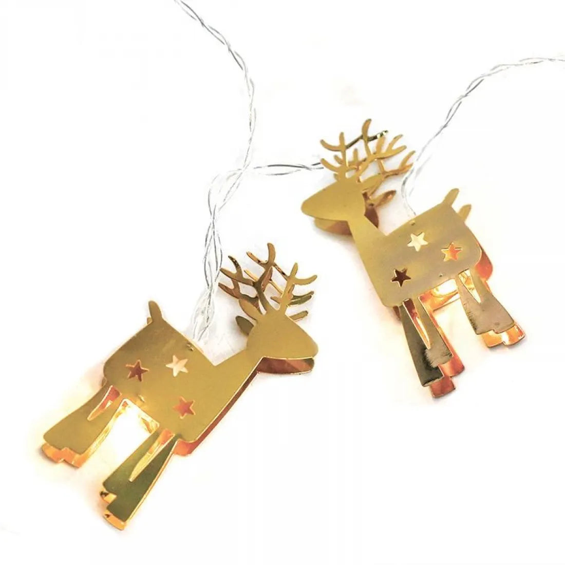 METAL GOLD STRING LIGHTS ΤΑΡΑΝΔΟΣ 10 LED ΛΑΜΠΑΚ ΣΕΙΡΑ ΜΠΑΤΑΡ(2xΑΑ) ΘΕΡΜΟ ΛΕΥΚΟ IP20 135+30cm ΔΙΑΦΑ - ledmania.gr