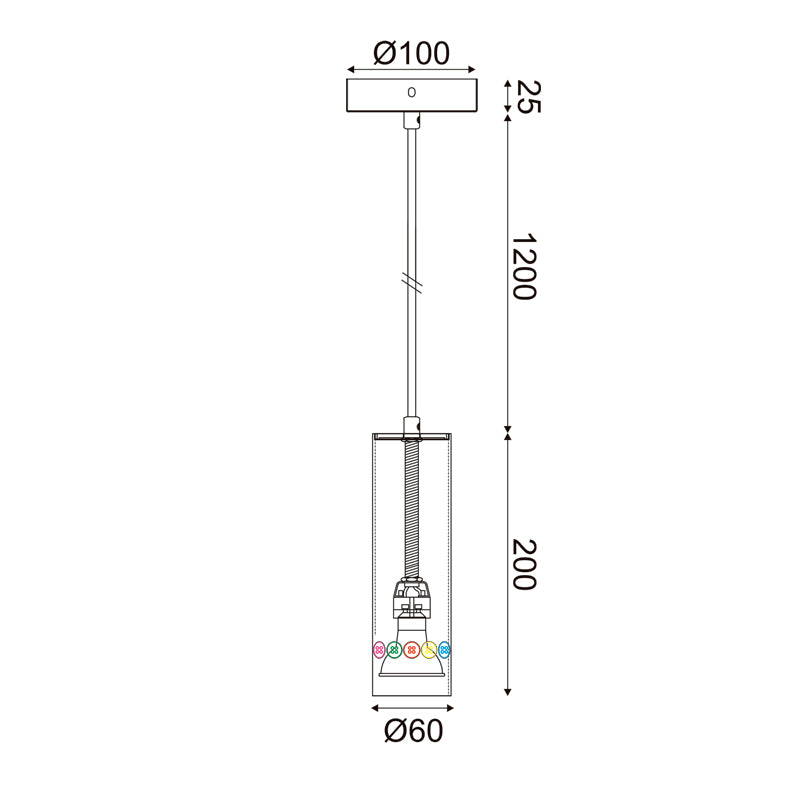 ^ΚΡΕΜΑΣΤΟ Φ/Σ 1XGU10 BUTTONS ΛΕΥΚΟ ΜΕΤ/ΚΟ IP20 D6XD10XH150CM - ledmania.gr